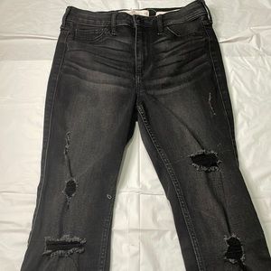 Hollister Distressed Black Jeans